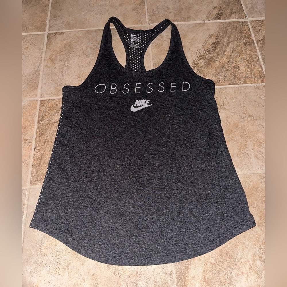 Dark grey Nike racerback tank top